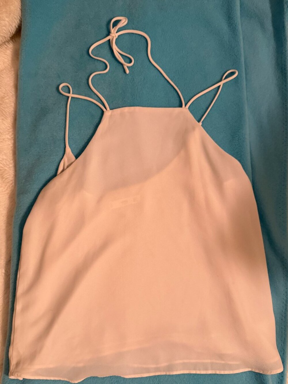 MNG Casual White Halter Top